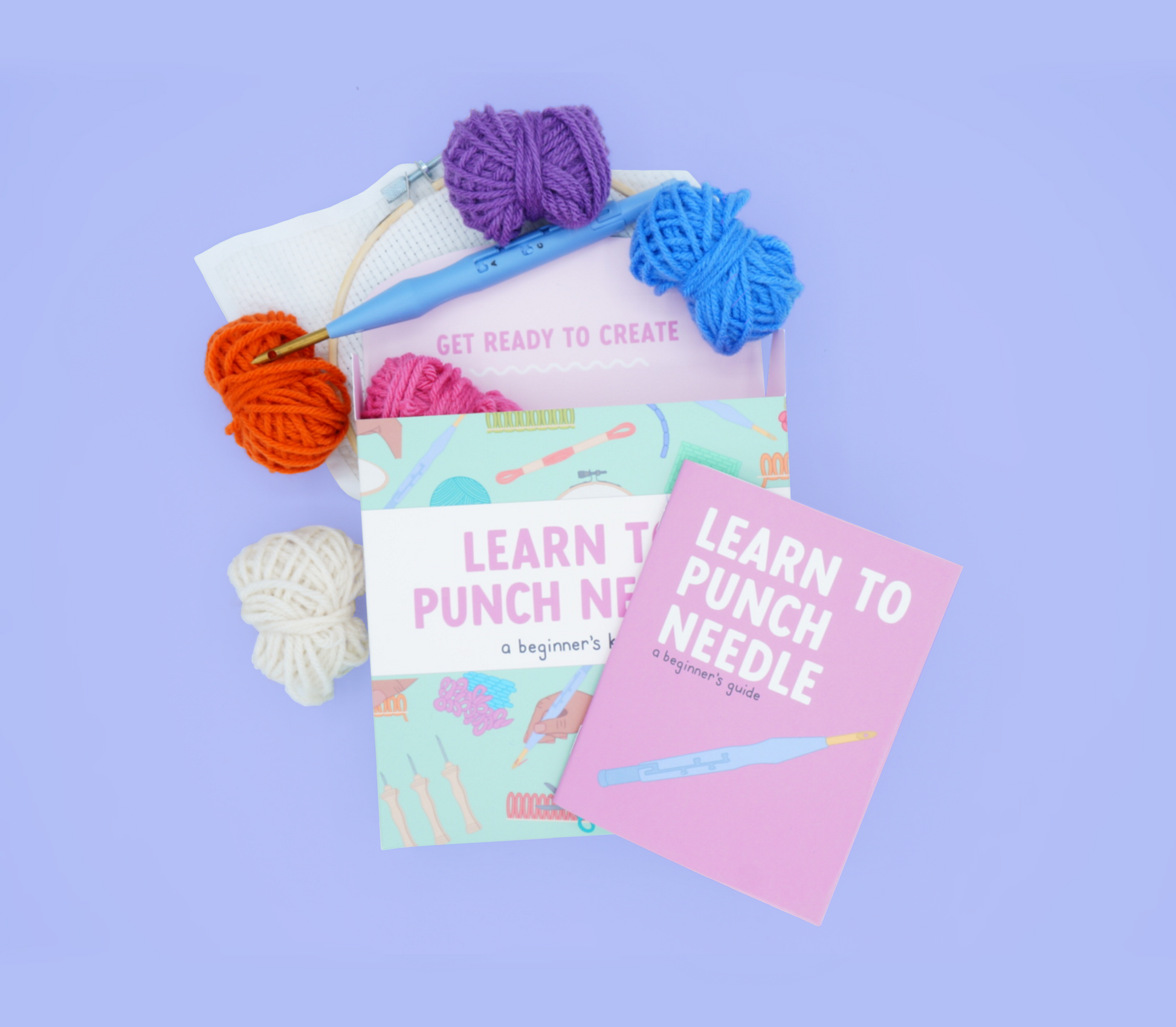 Beginner Punch Needle Kit/ Happy Fall Floral / Yarn Craft Kit
