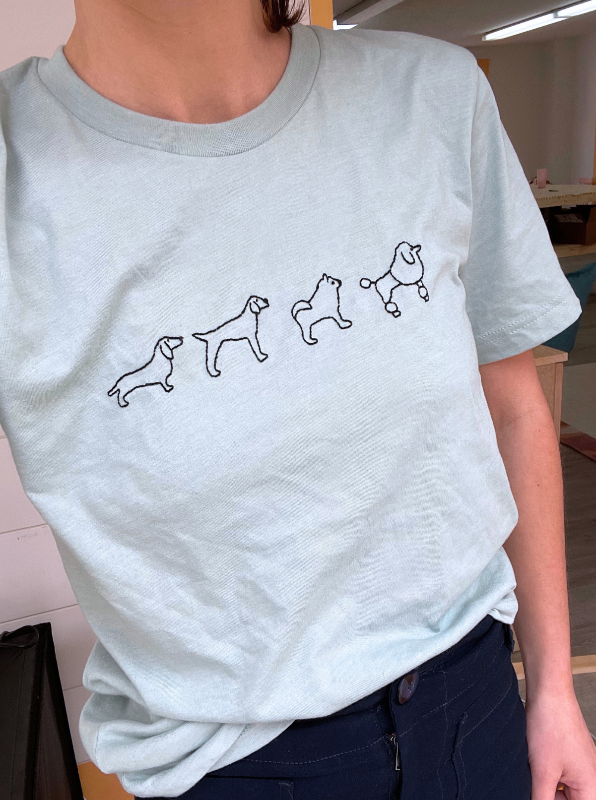Beginner Embroidery Tee Shirt Project: Pup Pattern